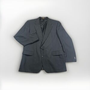 TOWNCRAFT Men's Size 46L Dark Gray Sport Coat Blazer Suit Jacket Wool Blend